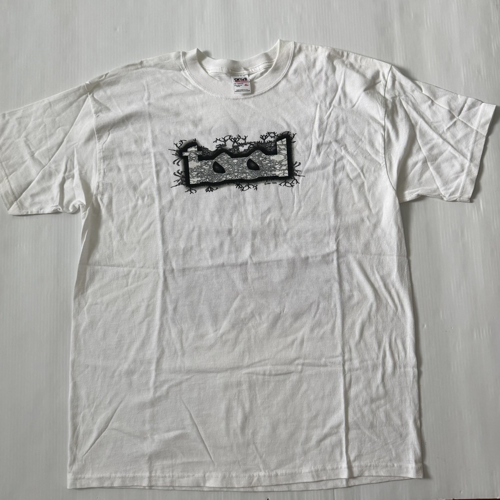 Vintage 2001 TOOL Band Lateralus Tour White T Shirt Double Sided Anvil XL